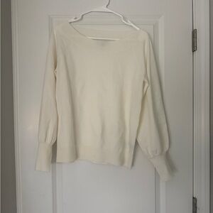 Boston Proper Cream Off the Shoulder Sweater
